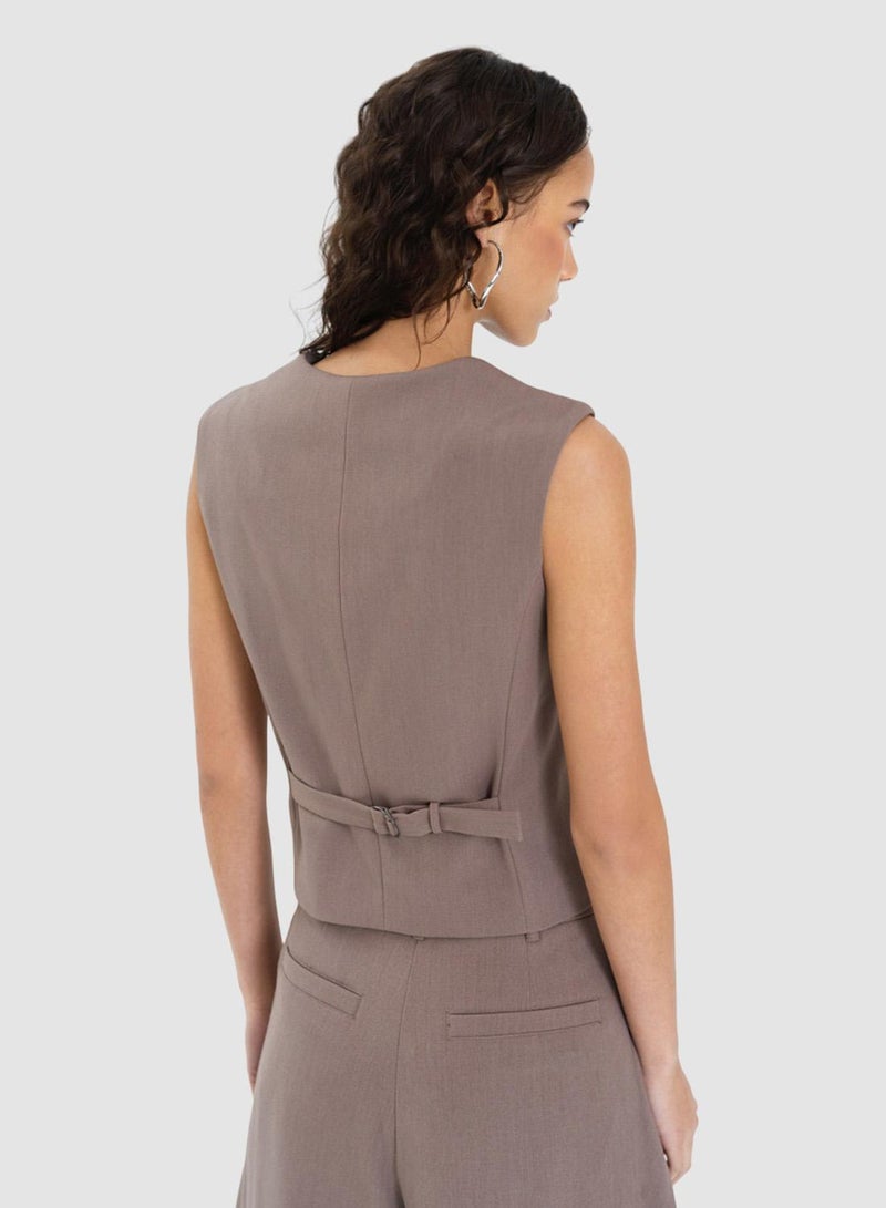 French Connection Vienna V-Neck Waistcoat - Image 5